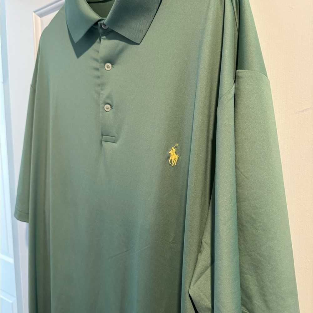 Polo by Ralph Lauren Men's Sage Green Polo Shirt
